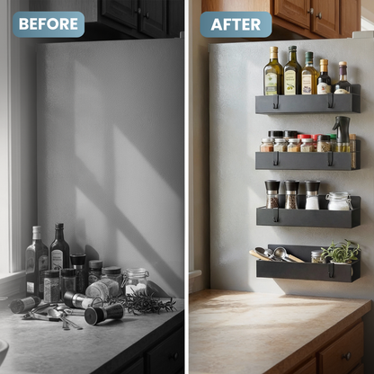 Magnetic Spice Storage Racks + FREE Oil Dispenser