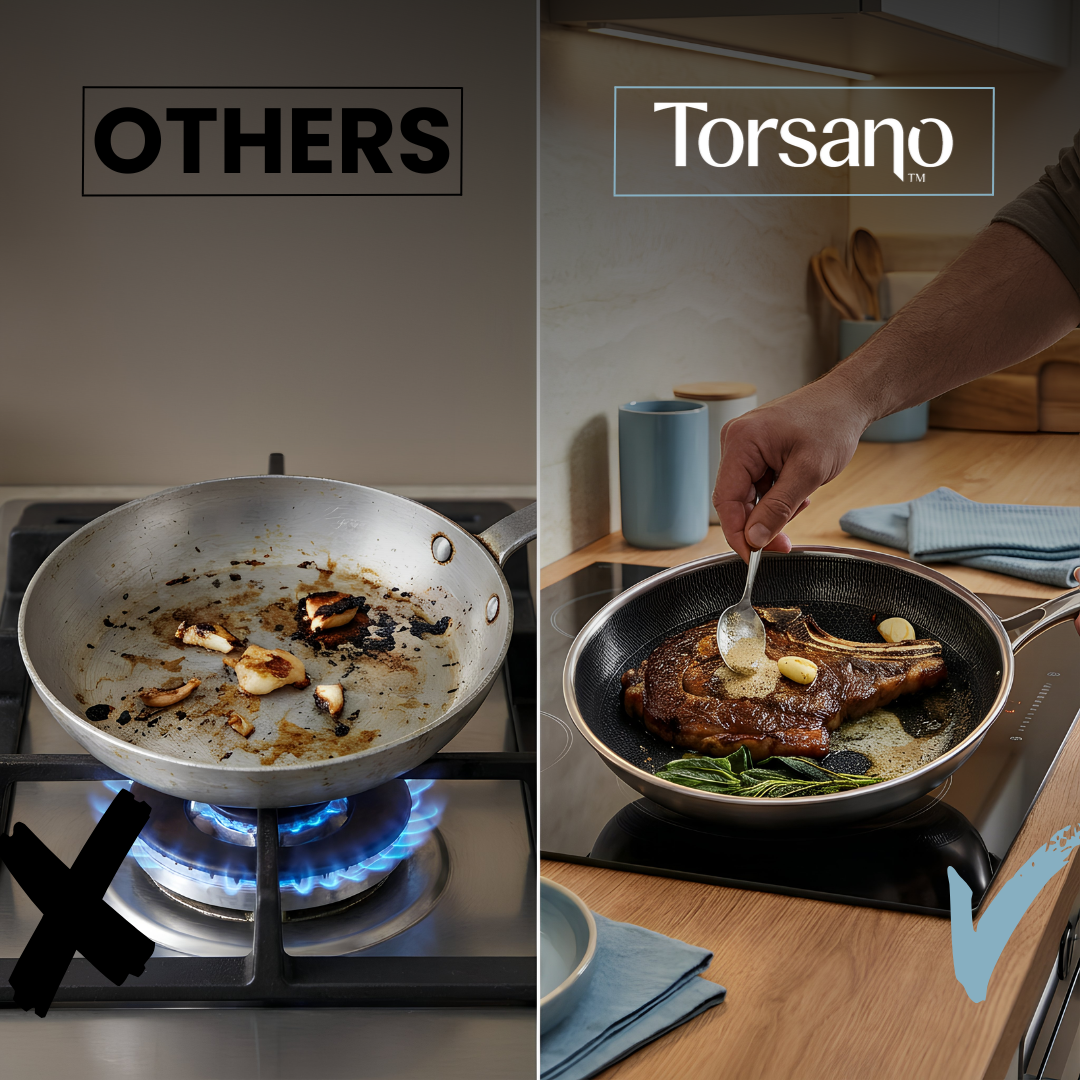 Hybrid Fry Pan Set With Lids, 6-pc + FREE Spatula Set